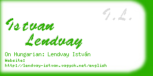 istvan lendvay business card