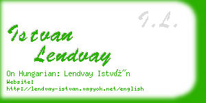 istvan lendvay business card